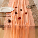 10Pcs Coral Peach Cheesecloth Table Runner 120 Inches for Party Home Decor | 35"x120"(Pack of 10) — 2