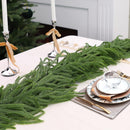 2Pcs 6 Ft Artificial Norfolk Pine Garland with 50 LED Lights,Winter Pine Christmas Garland with Lights,Real Touch Faux Greenery Garland for Mantle Fireplace,Table,Window,Outdoor Christmas Decorations — 6