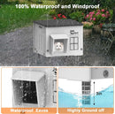 Indestructible Heated Cat House for Outside Cats Winter,Weatherproof & Insulated & Elevated Feral Cat House with Escape Door, Outdoor Indoor Cat Shelter for Stray Barn Cat 17.7×14.9×17.5 — 2