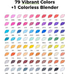 Ohuhu Alcohol Markers 80 Colors Brush& Fine for Beginners Adults Coloring — 8