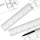 Unjoo Clear Plastic Ruler 6 Inch Straight Rulers, for School, Office, 2pcs | 6in/2pcs | 6in — 4