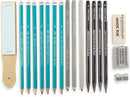 Prismacolor Premier Graphite Drawing Pencils With Erasers & Sharpeners, Adult Coloring, 18-Piece Set | Graphite Drawing Set — 4