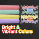 75 PCS Sidewalk Chalk for Kids - 14 Colors, 5 Glitter, Non-Toxic Washable — 4