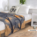 LIZALIG Whimsical Dark Halloween Fleece Throw Blanket, Black Cat Candle Floral Decor for Sofa Bedroom Halloween Party | Sj-yh840 | 40"×50" — 4