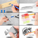Caliart 176PCS Art Supplies Sketching Kit, 100 Sheets 3-Color Sketch Book | Black — 5