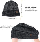 Wmcaps Winter Beanie for Men Women, Soft Warm Fleece Lined Knit Hat - Black/White — 3