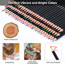 PRINA Art Supplies 120 Colors Colored Pencils Set for Adults Coloring Books with Sketchbook, Professional Vibrant Artists Coloring Pencils for Drawing Sketching Blending Shading, Soft Core Oil Based — 4