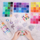 Quefe Bracelet Making Kit 96 Colors 3300pcs Pony Beads with Letter Beads — 7
