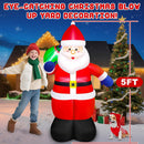 Danxilu 5FT Christmas Inflatables Santa Claus with Gift Bag Outdoor Decor — 2