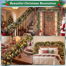 Christmas Garland,Christmas Garland with Lights, Christmas Decoration,9FT/2.7M, for Mantle, Home, Stairs, Fireplace, Porch, Door,Indoor/Outdoor (Green) — 7