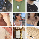 50-Pack Dog Tag Chain Ball Chain Necklace Bulk, Beaded Necklace Chains for Jewelry Making DIY Crafts, Military Blank… — 4