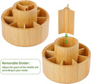 Utoplike Bamboo Rotating Art Supply Desk Organizer, Pencil Holder Desktop — 5