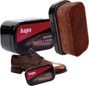 Kaps Shoe Polish Sponge Gives Instant Gloss, For Leather Shoes Boots Bags, Perfect Shine | Brown — 1