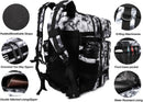 LHI Military Tactical Backpack for Men and Women 45L Army 3 Days Assault Pack Bag Large Rucksack with Molle System Black and white — 5