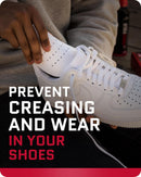 FORCEFIELD SHOE CREASE PREVENTER - Foam Crease Protector for Shoes & Boots - Fits Inside Toe Box, Prevents Creasing - Adhesive Strips for Secure Fit - Large - Fits Men's 11.5 and up — 2