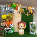 Large Animals Foil Balloons for Jungle Safari Birthday Party Decorations | Colorful Smiling Animal — 7
