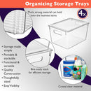 ClearSpace Storage Bin with Lid, Pantry & Desk Organizer, XL, 4 Pack — 4
