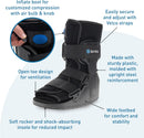 BodyMed Air CAM Walking Fracture Boot, Medium, 12.3" Tall - Adjustable and Shock-Absorbing Support for Foot and Ankle Recovery - Fits Left & Right Foot — 5