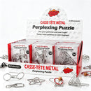 Metal Puzzles Brain Teaser, 24pcs Portable Wire Puzzles for All Ages — 1