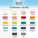 DecoArt Americana Acrylic Paint Set – Popular Colors, 18 Bottles (2 fl oz) – Art and Craft Acrylic Paints for Canvas, Wood, and More | Assortment | 2 Fl Oz (Pack of 18) — 2