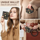 Kelvoris Bookshelves Skull Goth Small Rfid Women Wallet Zipper Coin Pocket — 2