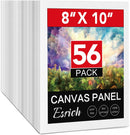 ESRICH 56 Pack 8x10 Primed Canvas Boards Bulk for Acrylic Painting | 8*10in 56pack — 1