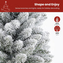SHareconn 7ft Prelit Flocked Spruce Artificial Christmas Tree with Remote — 5