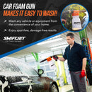 SwiftJet Car Wash Foam Gun + Microfiber Wash Mitt - Foam Cannon Works with Any Soap - Garden Hose Car Foam Sprayer - Car Wash Kit - Car Accessories Foam Blaster (Orange Foam Gun with Mitt) — 3