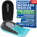 ViveSole Height Increase Insoles (Pair) - Plantar Fasciitis Relief Shoe Inserts for Men and Women - Orthopedic Heel Lift Cups for Foot Pain and Leg Length Discrepancy - Lightweight Gel Support - Medium (1 Inch Heel Lifts) — 1