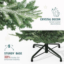 YITAHOME 6.5ft Prelit Aspen Fir Crystal-Decorated Christmas Tree w/Remote — 4