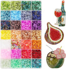 Tube Seed Beads 7mm Crafts Glass Bugle Beads with for Jewelry Making Embroidery Decoration (28 Colors, 8400pcs) — 1