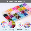 1960PCS Pearl Beads, 6mm 28 Colors Multicolor Loose Pearls for Crafts with Holes for Jewelry Making, Small Pearl… — 5