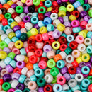 1200+pcs Pony Beads 9mm Kandi Beads for Bracelets, Hair Bead for Braids Plastic Colorful Bead Bulk Acrylic Assorted… — 1