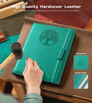 Biuwory Leather Journal Notebook,256 Thick Lined Pages,Hardcover 5.7"×8.3" | Blue | Lined-256 Pages (5.7"×8.3") — 3