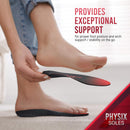 Physix Gear Orthotic Insoles for Men & Women - Arch Support Orthotics Insole, Orthopedic Insoles, Inserts for Men & Women, Foot Insoles for Plantar Fasciitis Comfort, Shoe Insert, Feet, Red/Black, M — 7