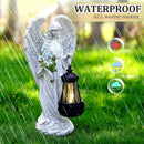 VChymm Solar Angel Outdoor Garden Decor Statues – 13.2 inches Solar Outdoor…