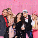 20 Pack Backdrop Party Decorations Pink Tinsel Curtain Party Backdrop Foil Fringe Birthday Decorations Photo Booth Streamer Backdrop Pink Theme Bachelorette Graduation Party Decorations | Pastel Pink | 39.4"w X 78.7"l (Pack of 20) — 4