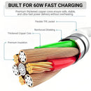 TZBAY 4-Pack (6ft 6ft 10ft 10ft) 60W USB C to USB C Fast Charging Cable 3