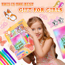 Nsrzua DIY Journal Kit for Girls,Toys for Ages 8-14 and Birthday Gifts for Girls | orange-yellow — 5