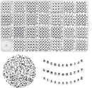 JULIMAIDONG Alphabet Beads A-Z 1350+Pcs Letter Number Hearts Bracelets Bead — 1
