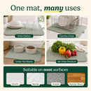 Best Brands Cuisinart Dish Drying Mat for Kitchen Counter, 2-Pack XL 18"x24"