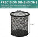 Nicunom 12 Pack Metal Pen Holder Wire Mesh Pen Cup Pencil Holder Pencil Cup for Desk Office Pen Organizer, Black — 2