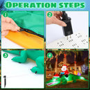 Shappy 6ft Christmas Inflatable Crocodile Santa Lighted LED Yard Decor — 4