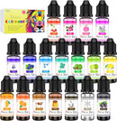 Epoxy Resin Pigment - 18 Colors Epoxy UV Resin Dye Liquid Transparent for UV Glue Coloring, DIY Jewelry Making -… — 1