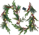 winemana 6 FT Pre-lit Artificial Christmas Garland with Lights for Mantle — 1