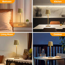 LUTEC 4 Pack Cordless Table Lamp,6000mAh Rechargeable Battery Operated Desk Lamp,Two Adjustable Heights,Waterproof,… — 6