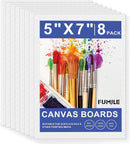 5x7 Inch Canvas Boards for Painting, 8 Pack Primed Acid-Free Blank Canvas Panels, Mini Canvas for Beginners & Artist, Small Canvases for Painting for Classroom and Painting Parties. | 5x7in — 1