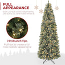 Hykolity 7.5 ft Slim Prelit Christmas Tree with Pine Needle — 2