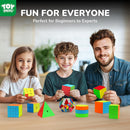 STEAM Life Speed Cube Set 10 Pack Magic Cube | Includes 2x2 3x3 4x4 5x5 Speed Cube, Pyramid Cube, Megaminx Cube Puzzle Cube Bundle Collection Cube, Toys Gift for Kids & Adults — 2