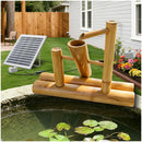 Bamboo Fountain with Pump & Solar Powered， Japanese Rocking Fountains Kit